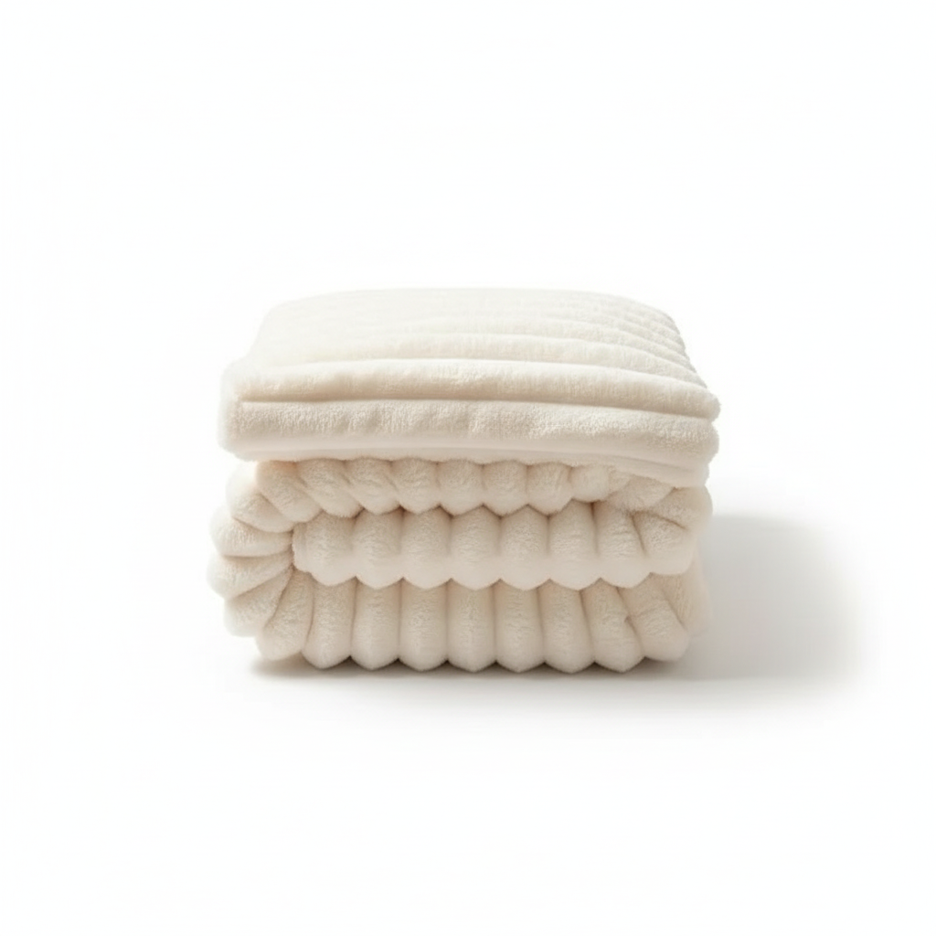 1pc Throw Blanket for Bed - 250GSM Soft & Warm Fluffy Blanket, Decorative Striped Blankets for Winter  Nap / Sleep