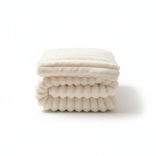 1pc Throw Blanket for Bed - 250GSM Soft & Warm Fluffy Blanket, Decorative Striped Blankets for Winter  Nap / Sleep